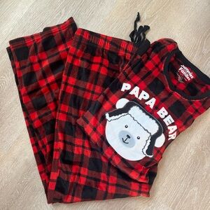 Cuddl Duds Red and Black Plaid Sweatpants
